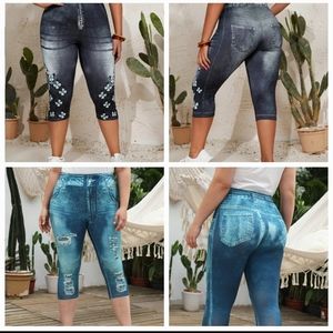 EMERY ROSE CAPRI LEGGINGS - 2 PAIRS - SIZE 3XL